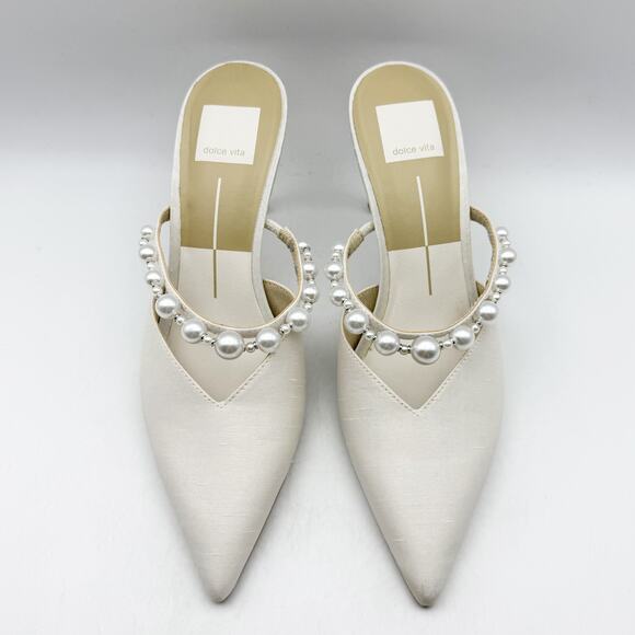 Dolce Vita Womens Kanika High Heel Pump US 7.5 M White Pointed Toe NIB - Picture 6 of 12